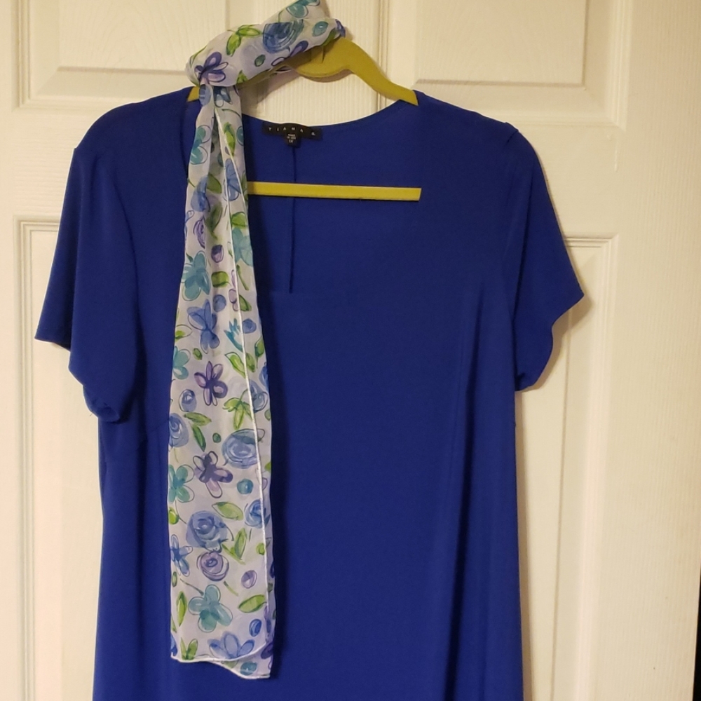 🥰 Navy Blue Dress w/ Removable Scarf